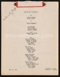 1c153 NIGHT PASSAGE continuity & dialogue script May 28, 1957, screenplay by Borden Chase