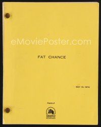 1c158 PEEPER revised final draft script May 13, 1974, screenplay by W.D. Richter, Fat Chance!