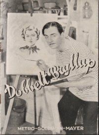 1c379 DOUBLE WEDDING Danish program '38 different images & art of William Powell & Myrna Loy!