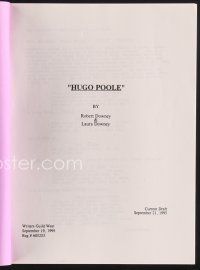 1c140 HUGO POOL current draft script September 19, 1995, screenplay by Robert Downey & Laura Downey