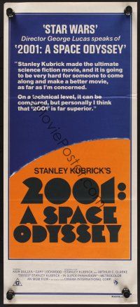 1d233 2001: A SPACE ODYSSEY Aust daybill R78 George Lucas says it's better than Star Wars!