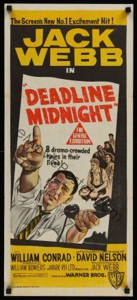 1d231 -30- Aust daybill '59 Jack Webb is the editor of a metropolitan newspaper, Deadline Midnight