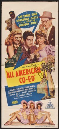 1d242 ALL AMERICAN CO-ED Aust daybill '41 Frances Langford, Johnny Downs