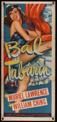 1d253 BAL TABARIN Aust daybill '52 Muriel Lawrence & the sexy Famous French Can-Can Dancers!