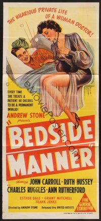 1d260 BEDSIDE MANNER Aust daybill '45 Ruth Hussey, the hilarious private life of a woman doctor!