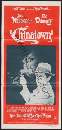 1d278 CHINATOWN Aust daybill R70s art of Jack Nicholson & Faye Dunaway, Roman Polanski