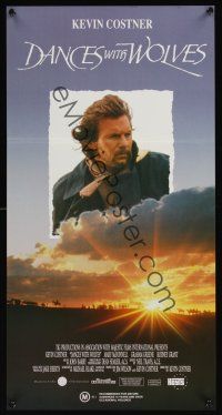 1d292 DANCES WITH WOLVES Aust daybill '90 different image of Kevin Costner!