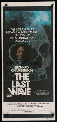 1d372 LAST WAVE Aust daybill '77 Peter Weir cult classic, Richard Chamberlain in skull image!