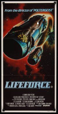 1d379 LIFEFORCE Aust daybill '85 Tobe Hooper directed, sexy space vampires, cool sci-fi art!