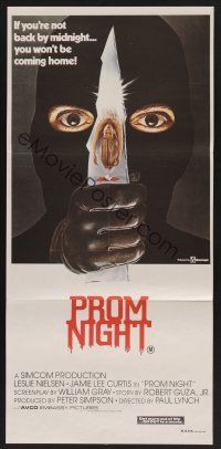 1d432 PROM NIGHT Aust daybill '80 Jamie Lee Curtis won't go home if she's not back by midnight!