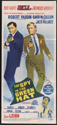 1d471 SPY IN THE GREEN HAT Aust daybill '66 Robert Vaughn & David McCallum, Man from UNCLE!