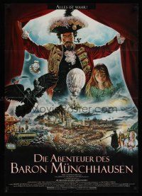 1d039 ADVENTURES OF BARON MUNCHAUSEN German '88 directed by Terry Gilliam, Casaro art!