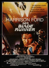 1d056 BLADE RUNNER German '82 Ridley Scott sci-fi classic, art of Harrison Ford by John Alvin!