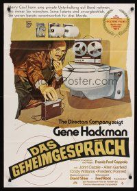 1d072 CONVERSATION German '74 Peltzer art of Gene Hackman, Francis Ford Coppola!