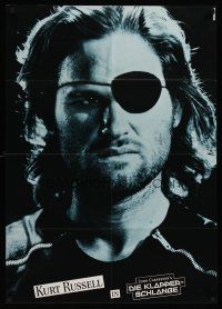 1d090 ESCAPE FROM NEW YORK teaser German '81 Carpenter, different image of Kurt Russell as Snake!