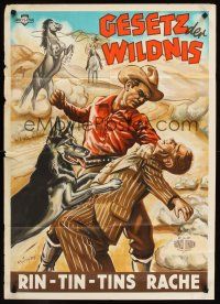 1d129 LAW OF THE WILD German '49 Rutters art of Rin Tin Tin Jr, Rex & Bob Custer, serial!