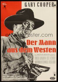 1d135 MAN OF THE WEST German '59 Gary Cooper is the man of the soft word, notched gun & fast draw!