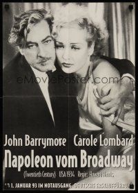 1d015 20th CENTURY advance German 16x23 R93 John Barrymore, Carole Lombard!