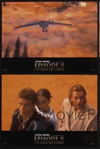 1d634 ATTACK OF THE CLONES 8 French LCs '02 Star Wars Episode II, Christensen & Natalie Portman!