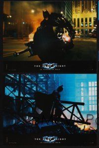 1d702 DARK KNIGHT 8 French LCs '08 Christian Bale as Batman on bat-cycle!