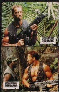1d857 PREDATOR 10 French LCs '87 Arnold Schwarzenegger, Carl Weathers, Jesse Ventura, sci-fi!