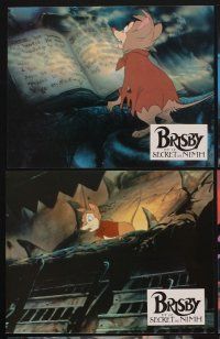 1d875 SECRET OF NIMH 12 French LCs '82 Don Bluth, cool mouse fantasy cartoon artwork!