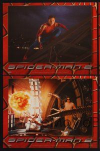1d885 SPIDER-MAN 2 8 French LCs '04 Tobey Maguire, Kirsten Dunst, Alfred Molina, Sam Raimi!