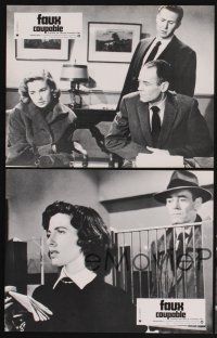 1d928 WRONG MAN 8 French LCs R70s Henry Fonda, Vera Miles, Alfred Hitchcock!