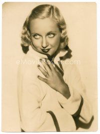 1e556 CAROLE LOMBARD deluxe 8.5x11.5 still '30s very young portrait with those wonderful eyes!