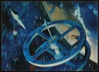 1e001 2001: A SPACE ODYSSEY lenticular Japanese 4x6 postcard '68 Kubrick, art of the space wheel