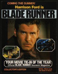 1e029 BLADE RUNNER magazine promo '82 Ridley Scott sci-fi classic, cool image of Harrison Ford!
