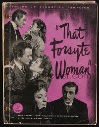 1e050 THAT FORSYTE WOMAN follow-up promo book '49 Errol Flynn, Greer Garson, Pidgeon & Robert Young!