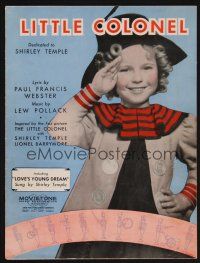1e812 LITTLE COLONEL sheet music '35 Shirley Temple is the conqueror of 10 million hearts!