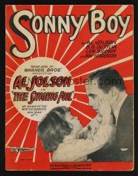 1e875 SINGING FOOL sheet music '28 Davey Lee with Al Jolson, Sonny Boy!
