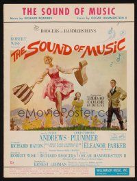 1e881 SOUND OF MUSIC sheet music '65 classic artwork of Julie Andrews & Christopher Plummer!