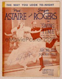 1e889 SWING TIME sheet music '36 Astaire & Rogers, The Way You Look To-Night!