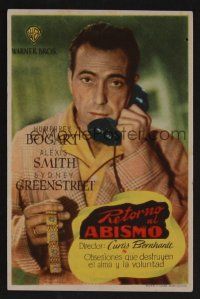1e311 CONFLICT Spanish herald '47 Alexis Smith, Sydney Greenstreet, close up of Humphrey Bogart!