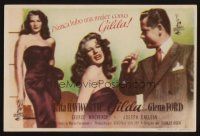1e325 GILDA Spanish herald '46 sexy Rita Hayworth in sheath dress & slapped by Glenn Ford!