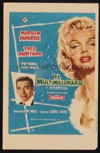 1e352 LET'S MAKE LOVE Spanish herald '60 great close up art of sexy Marilyn Monroe & Yves Montand!