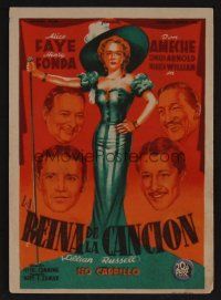 1e353 LILLIAN RUSSELL Spanish herald '40 full-length Alice Faye + Don Ameche, Henry Fonda & more!