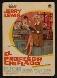 1e367 NUTTY PROFESSOR Spanish herald '63 wacky Jerry Lewis directs & stars w/sexy Stella Stevens!