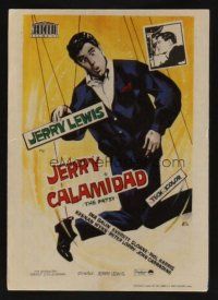 1e371 PATSY Spanish herald '65 wacky star & director Jerry Lewis hangs from strings like a puppet!