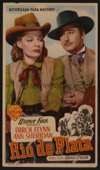 1e382 SILVER RIVER Spanish herald '48 Errol Flynn gambles for his life & sexiest Ann Sheridan!