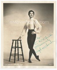 1e209 CYD CHARISSE signed deluxe 8x10 still '56 full-length portrait of the sexy dancing star!