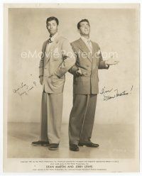 1e211 DEAN MARTIN/JERRY LEWIS signed 8x10 still '51 by BOTH of the wacky comedians!