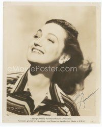 1e216 DOROTHY LAMOUR signed 8x10 still '51 great windswept head & shoulders portrait smiling big!