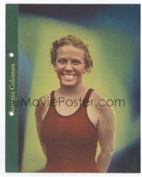 1e117 GEORGIA COLEMAN Dixie ice cream premium '30s c/u of the Olympic swimmer + biography on back!