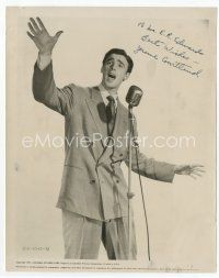 1e234 JEROME COURTLAND signed 8x10 still '51 full-length portrait singing into microphone!