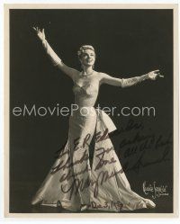 1e251 MARY MEADE signed 8x10 still '57 full-length wearing sexy formal gown by Maurice Seymour!