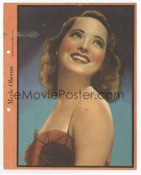 1e125 MERLE OBERON Dixie ice cream premium '30s beautiful smiling portrait + biography on back!